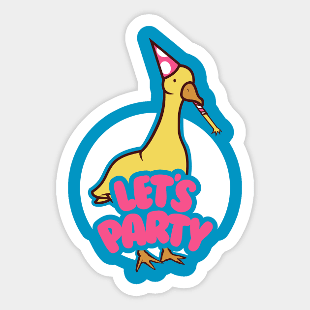 Party Duck Sticker by CoolCatDaddio